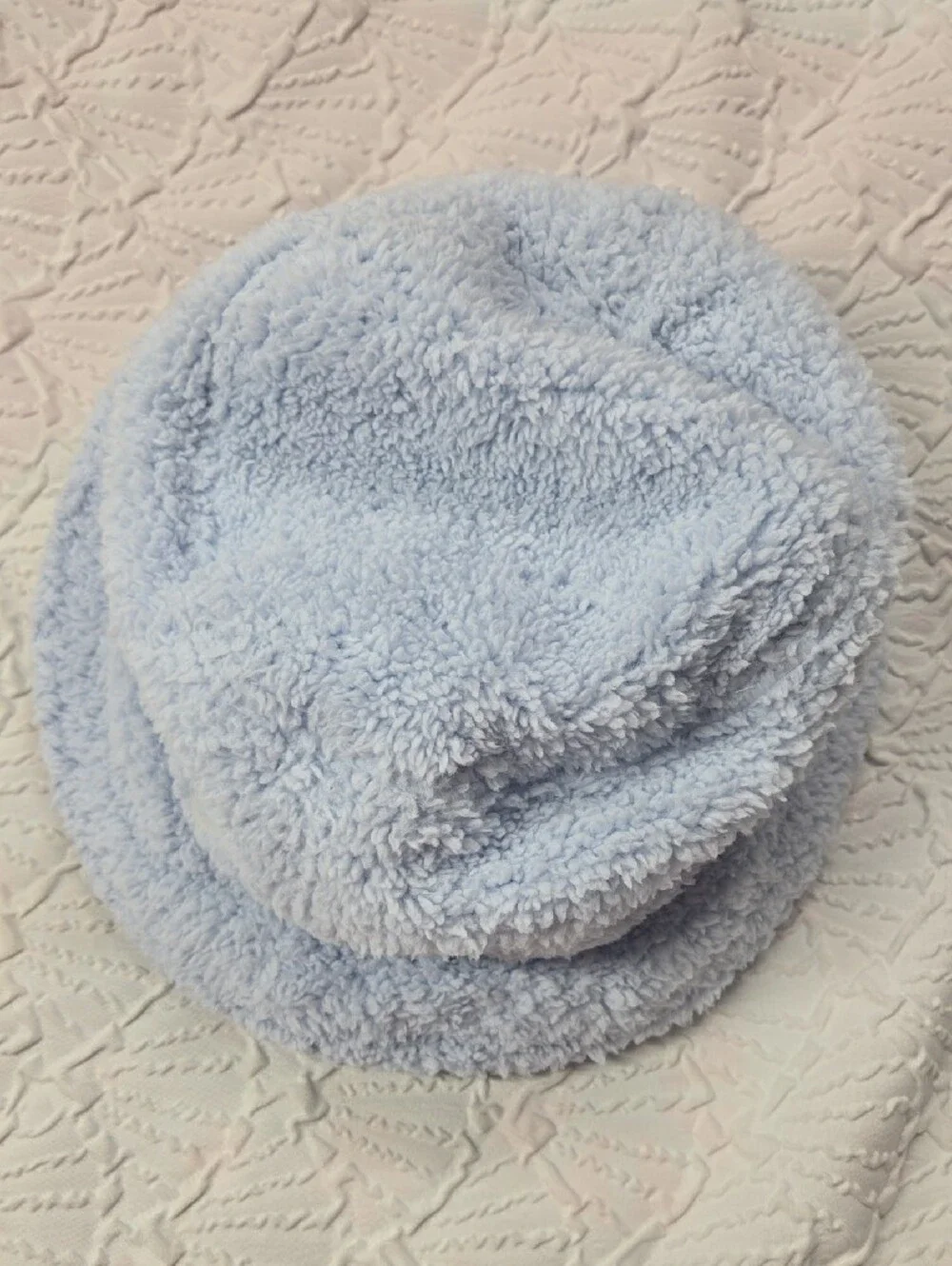 Athleta Light Blue Plush Kids Bucket Hat